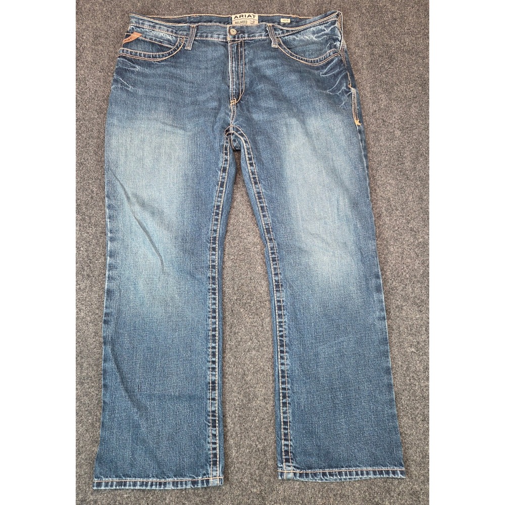 Ariat M4 Relaxed Boot Cut Jeans Mens 40x32 Gulch Blue Denim 10